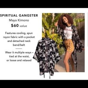 Spiritual Gangster Maya Kimono NWT